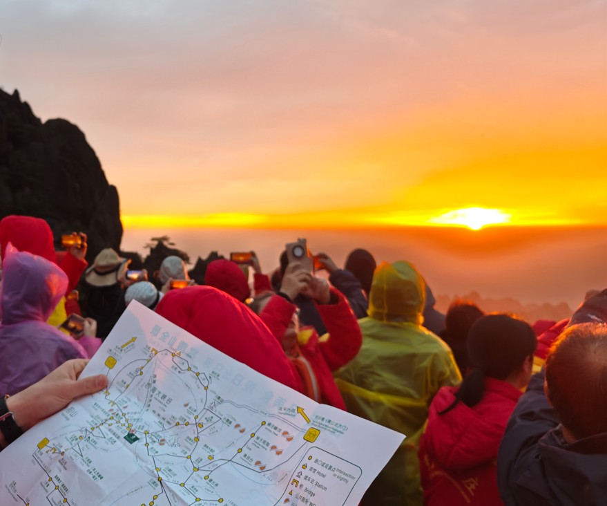 Zonsondergang Huangshan